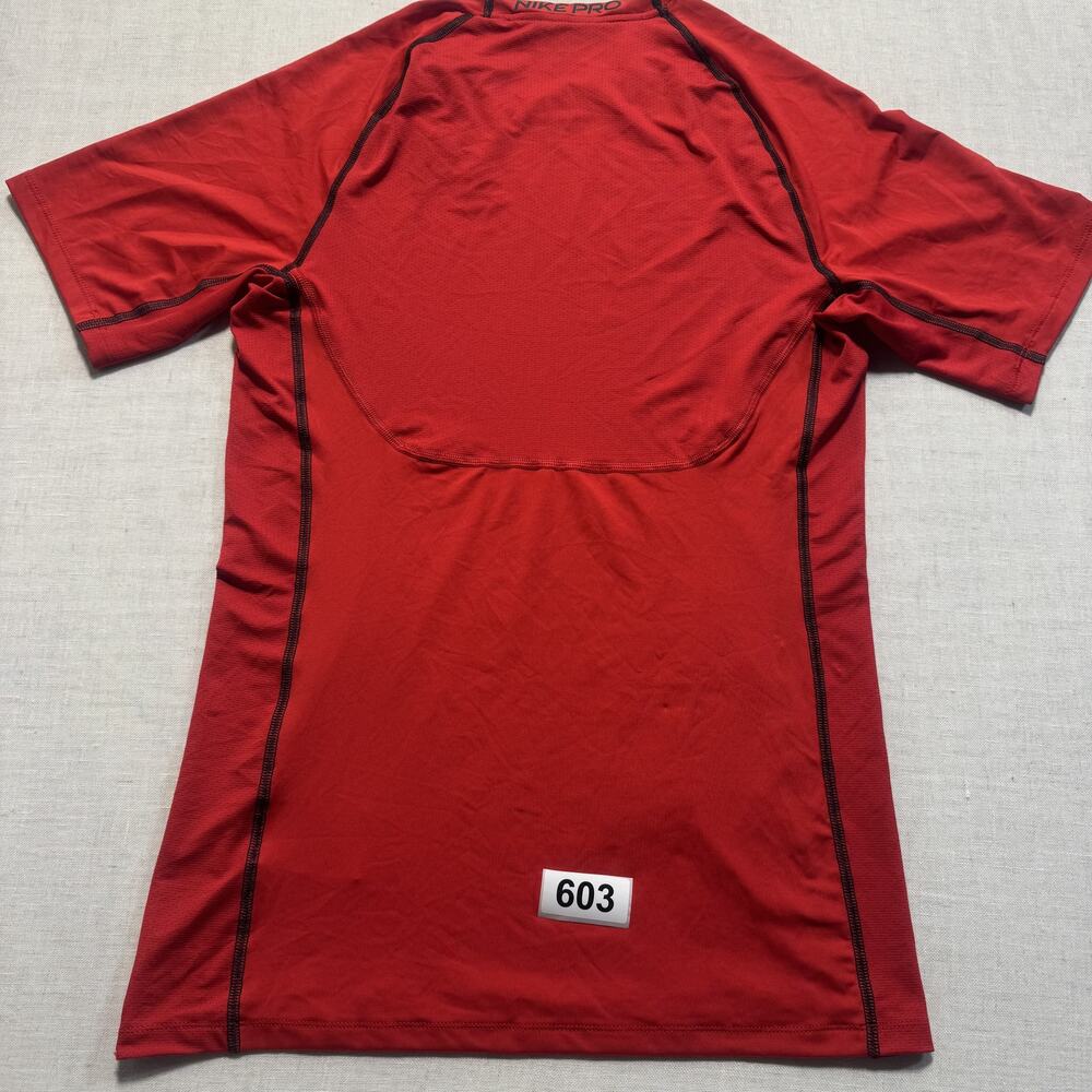 Nike Pro Dri-FIT Men's Tight Fit Short-Sleeve Top Red Sz S Brand New - Picture 8 of 8